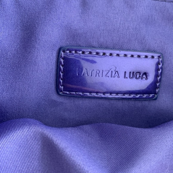 PATRIZIA LUCA Tote Bag Two-Tone Cheetah Red Matte Black Slanted Square Geometric - Picture 11 of 16